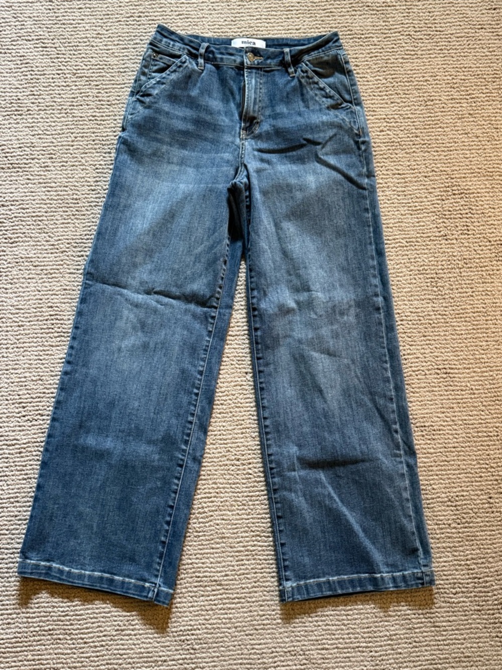 Mica Wide Leg Women's Jeans in Dark Blue